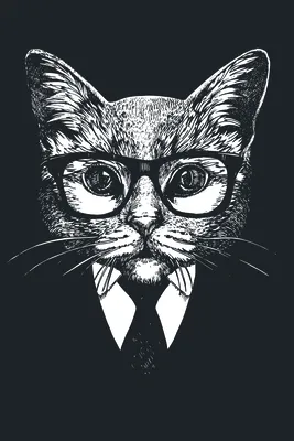 Школьно-письменные принадлежности: Кошелек для банкнот и монет \"Черный кот  в очках\