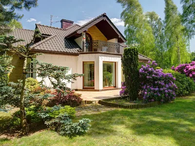 Красивый загородный дом с садом (70 фото)