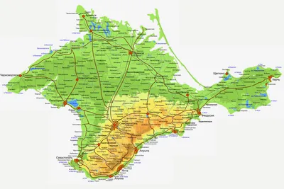 Подробные карты Крыма 2023 с курортами, городами, поселками, селами