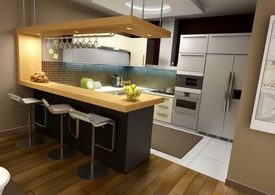 Современный интерьер: дизайн кухни с барной стойкой — Roomble.com
