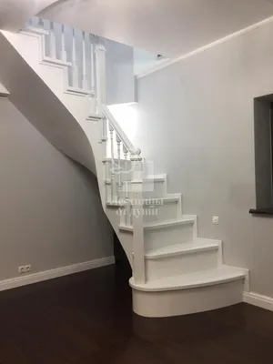 Деревянная лестница на второй этаж белая | Лестницы от души