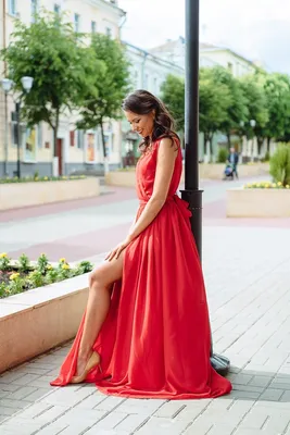 Красное платье в пол в греческом стиле из шифона | КУПИТЬ-ПЛАТЬЕ.РУ -  интернет-магазин красивых платьев