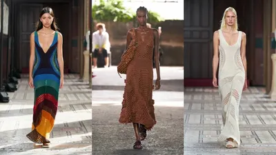Невероятно красивые вязаные летние платья в пол от знаменитых дизайнеров из  коллекций весна лето 2021 | Таша Солнцева ~ Мода Вязание Тренды | Дзен