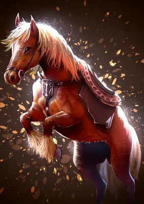 Фото Лошадь, стоящая на дыбах