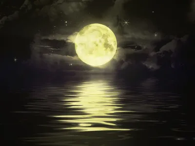 Фото Лунная дорожка на воде