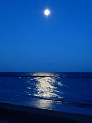 Фото Отражение луны на воде.Лунная дорожка