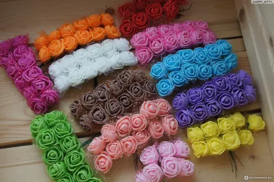 Искусственные цветы Aliexpress Colorful 144Pcs Man Made Foam Rose Bride  Flowers Bouquet Wedding Party Decor Artificial - «❀ܓ Много-много маленьких  роз! ❀ܓ И ОЧЕНЬ дешево в сравнении с нашими магазинами ❀ܓ Подробно