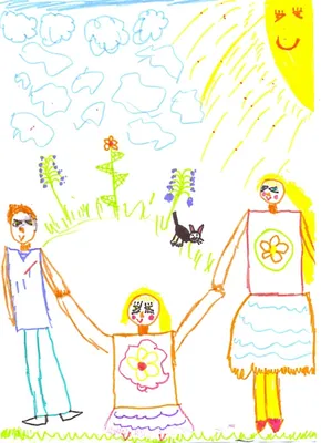 Каля Маля Галерея детских рисунков. От 4-х до 5-ти лет: Папа, мама, я -  дружная семья