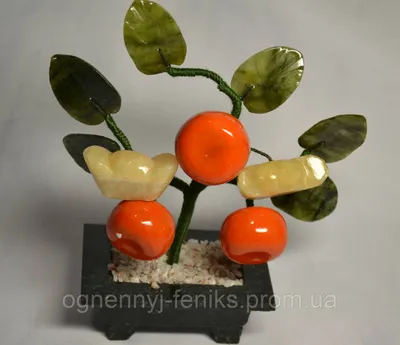 Мандариновое дерево с 3-мя плодами и чашами изобилия, цена 228 грн —  Prom.ua (ID#178579447)