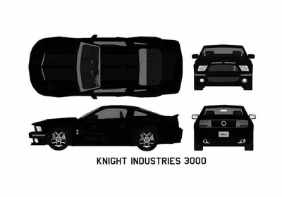 A4 Photo Blueprint Ford Mustang V KITT Knight Industries Three Thousand  Cinema | eBay