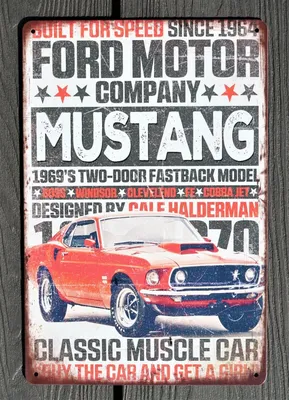 Ford Mustang Metal Garage Sign Wall Plaque Vintage mancave 8 x 12 inches A4  | eBay