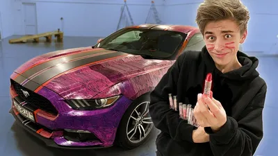 I'VE PAINTED THE CAR WITH LIPSTICK! - YouTube