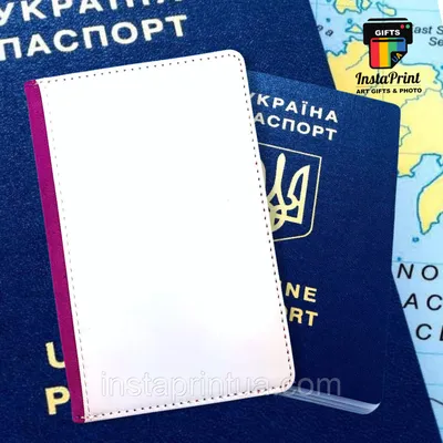 Обложка на паспорт пурпурная + печать фото и надписью / лого / картинка /  прикол: продажа, цена в Одессе. Обложки для документов от \"Instaprint\" -  1448244628