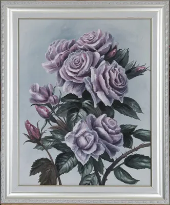 Картина \"Розы\" | натюрморт холст/ масло 40*50 в багете | Vrame.by