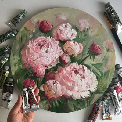Peonies by artist Maria Pavlova @art_pavlova in Instagram #flower #flowers  #цветы #art #oil #oilpainting #paint #wo… | Flower art, Flower art  painting, Art painting