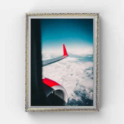 Картина на холсте в белой раме \"ларисе уфа вид с самолета мой адрес\" 20x30  см. - купить по низкой цене в интернет-магазине OZON