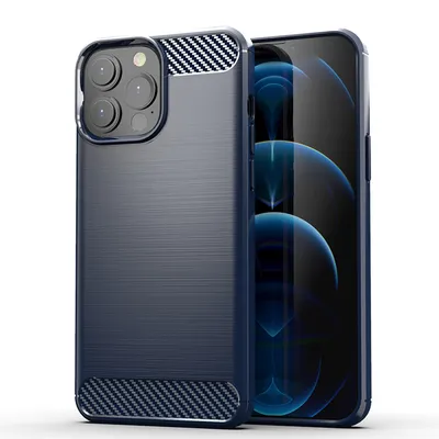 ✓ Чехол синего цвета для iPhone 13 Pro Max с высокими бортиками для камеры,  серии Carbon от Caseport - купить по отличной цене 🤑 в интернет магазине  caseport в Москве и СПб