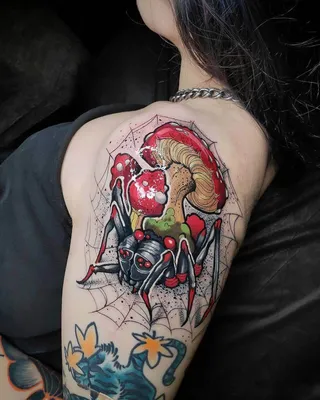 Татуировка паук значение (скрытый смысл, особенности рисунка и  характеристики выбранных цветов)
