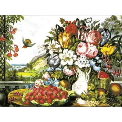 Натюрморт овощи, фрукты, цветы — Владимир Левин