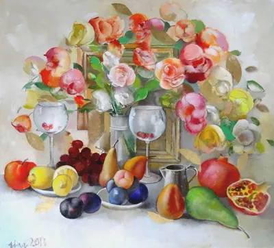 Натюрморт с фруктами - Лекузе Уна - Галерея классического искусства ANTONIJA