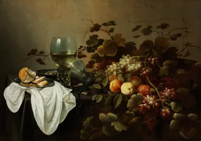 Купить цифровую версию картины: Питер Клас - Натюрморт с фруктами и рёмером  | Артхив
