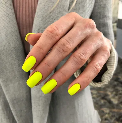 Неон маникюр | Gel nails, Yellow nails, Manicure