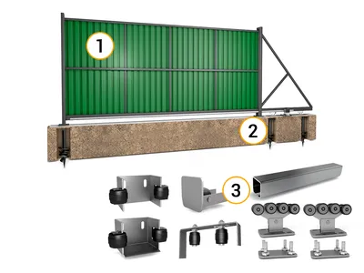 Откатные ворота под ключ в Санкт-Петербурге - купить автоматические  раздвижные ворота по низким ценам - Заборкин