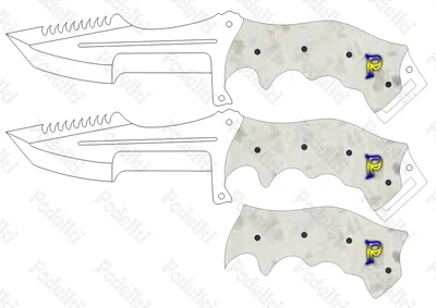 Шаблон, чертеж, схема охотничьего ножа | Шаблоны, Охотничьи ножи, Ножи