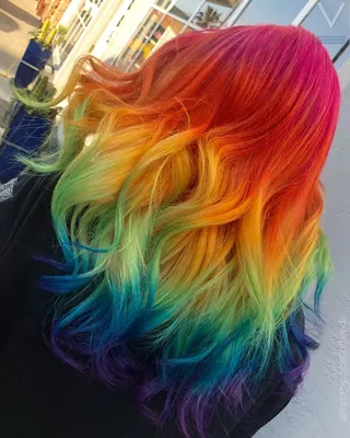 Радужных волос фото