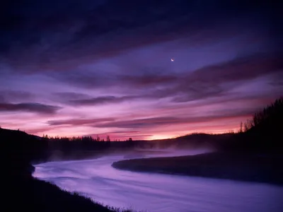 Картинка Река ночью » Реки » Природа » Картинки 24 - скачать картинки  бесплатно