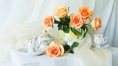 Обои розы, лилии, цветы, букет, композиция, красиво картинки на рабочий стол,  фото скачать бесплатно