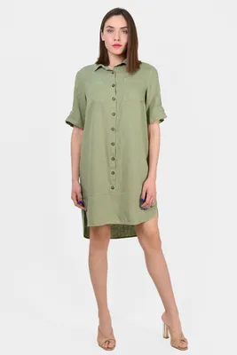 Платья: Платье-рубашка Сабина в составе 100% лен, цена от 12900 руб. в  интернет-магазине LinoRusso