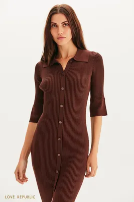 Платье-рубашка из трикотажа 1359331505-22 - купить в интернет-магазине LOVE  REPUBLIC по цене: 2 199 руб