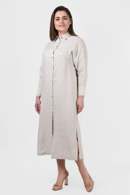 Платья: Платье-рубашка Феличита в составе 100% лен, цена от 14900 руб. в  интернет-магазине LinoRusso