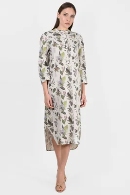 Женщинам: Платье-рубашка Элисон в составе 100% лен, цена от 8900 руб. в  интернет-магазине LinoRusso