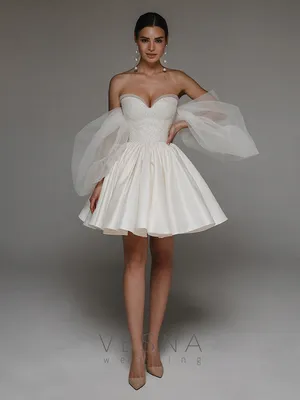 Короткие свадебные платья | Короткое свадебное платье с пышной юбкой купить  в Санкт-Петербурге