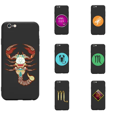 Астрологический знак зодиака Созвездие Скорпион тема логотип мягкий ТПУ  чехол для телефона iPhone 6 7 8 S XR X Plus 11 Pro Max | Мобильные телефоны  и аксессуары | АлиЭкспресс