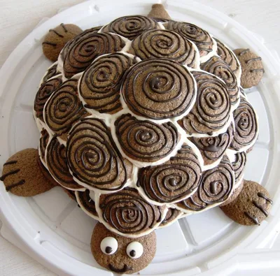 Простой рецепт торта Черепаха из печенья без яиц, с фото