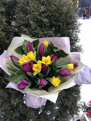 Букет из тюльпанов и нарциссов купить в Минске - LIONflowers