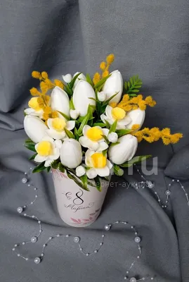 Букет из тюльпанов и нарциссов мыло — купить в Красноярске. Мыло ручной  работы на интернет-аукционе Au.ru