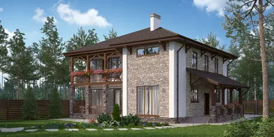 Проект дома КД - 254. Уютный каменный дом для всей семьи - Клинский Дом -  Строительство домов в Клинском районе