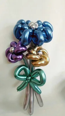 Цветы и букеты из воздушных шаров: Букет цветов Оригинальный Хром из  воздушных шаров