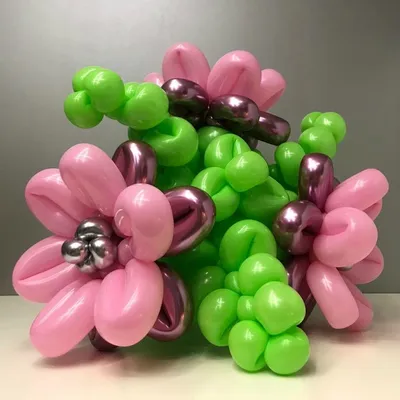 Цветы и букеты из воздушных шаров: Букет цветов Астры Хром из воздушных  шаров