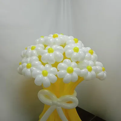 Ромашки из шариков, Огромный букет 29 шт, Цветы и подарки в Самаре, купить  по цене 2900 руб, Воздушные шары в Доставляем радость на дом с доставкой |  Flowwow