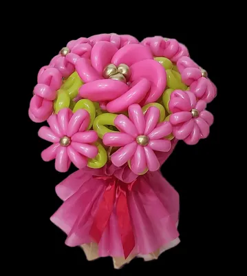 Букет цветов из шариков, цвет фуксия купить в интернет-магазине в Самаре