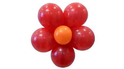Цветок из круглых воздушных шаров - YouTube