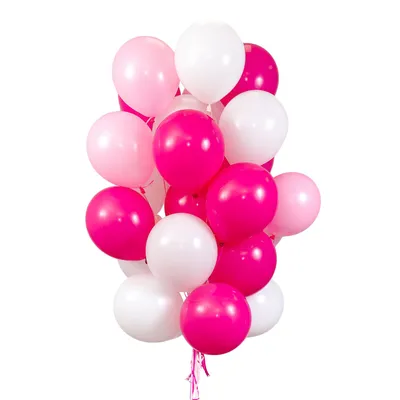 25 воздушных шаров розового и белого цвета ᐉ купить • цена в Харькове |  Yumi.kh.ua