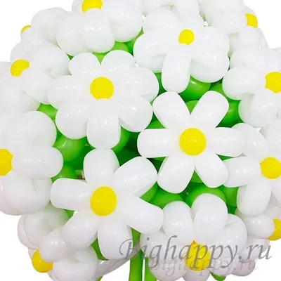 Букет цветов из шаров Белые ромашки купить в Москве с доставкой: цена,  фото, описание | Артикул:A-005477