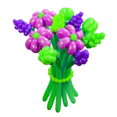 Букет цветов из воздушных шаров Лайм и Сиреневый | Лунный шарик - воздушные  шары в Одинцово, все для праздника, упаковка подарков