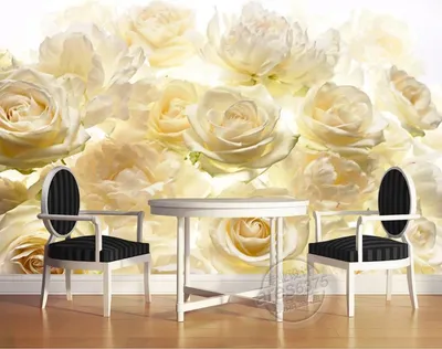 Объемные стереоскопические обои с белыми, желтыми розами, большие 3d  стереоскопические обои на заказ для фото - купить по выгодной цене |  AliExpress